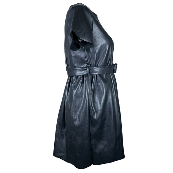 Faux Leather Girls Dress Special Occasion Black Size 14/16 X Large - Picture 6 of 16